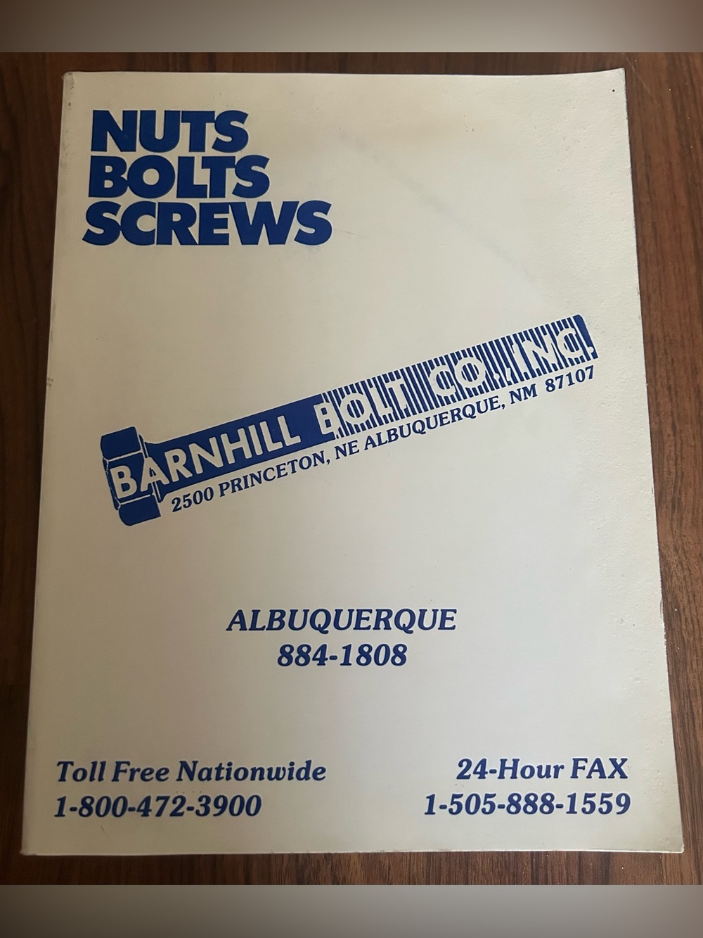 Vintage Barnhill Bolt CO Inc Nuts Bolts Screws Catalog Book